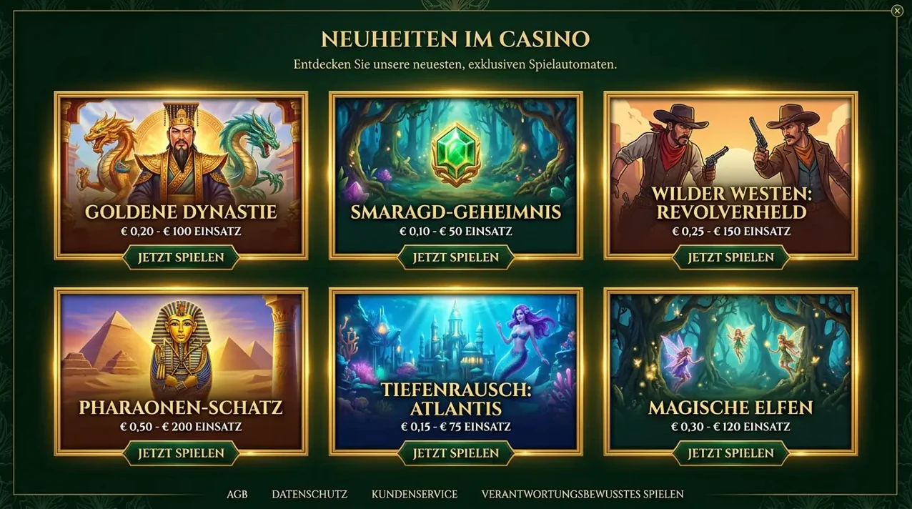 Neue Spiele im Gambloria